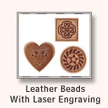 Leather Beads With Laser Engraving