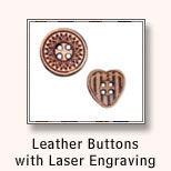 Leather                   Buttons with Laser Engraving