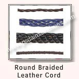 Round Braided Leather Cords
