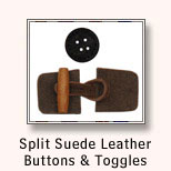 Split Suede Leather Buttons