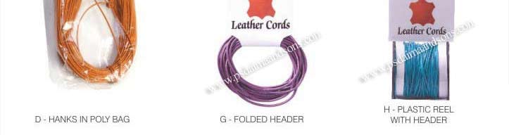 Packaging Available for Leather Cords